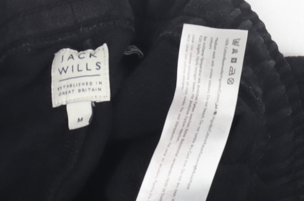 Jack Wills Men's Black Joggers, Size M, Casual Style