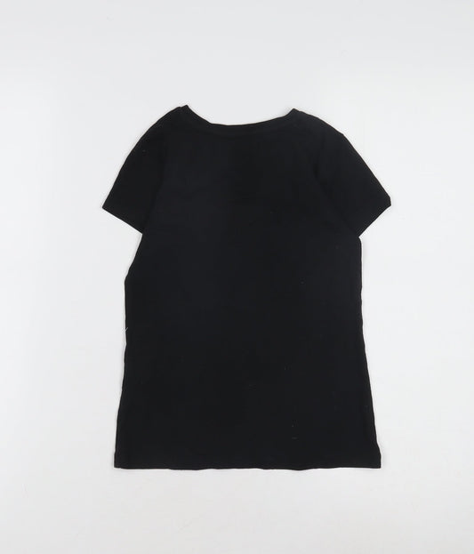 Pineapple Girls Black Graphic T-Shirt Age 9-10 Years