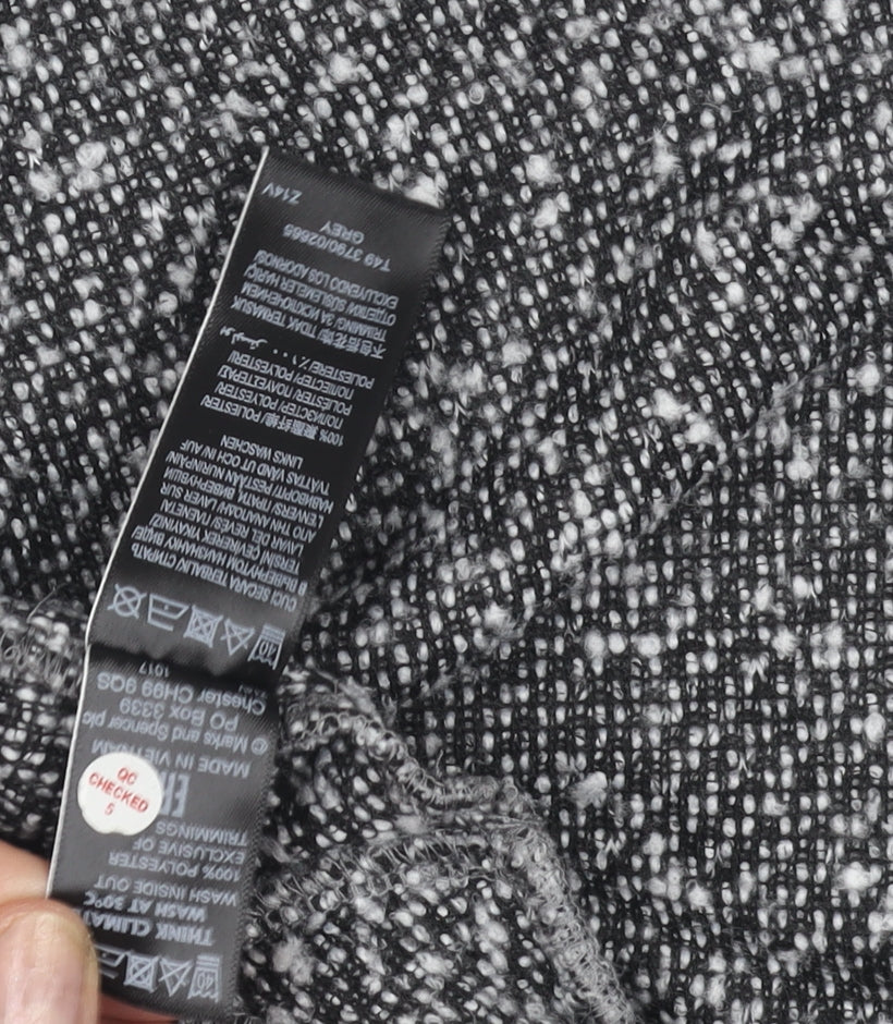 Marks and Spencer Women's Grey Wool Overcoat Size 10