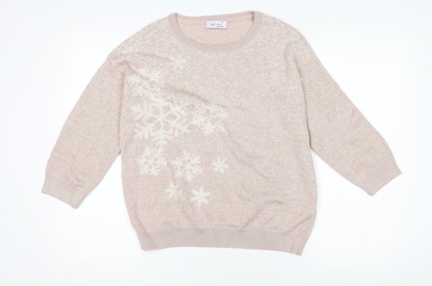 Marks and Spencer Women's Beige Pullover Jumper Size 12