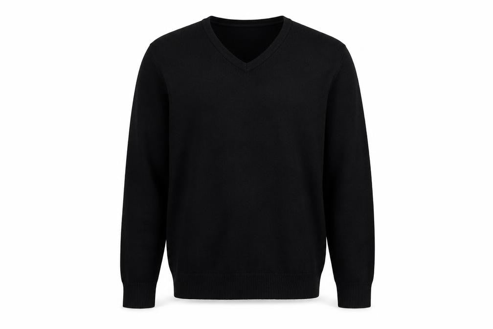 Burton Men's Black V-Neck Pullover Jumper Size M