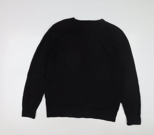 Burton Men's Black V-Neck Pullover Jumper Size M