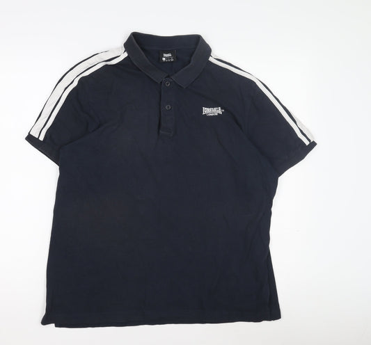 Lonsdale London Men's Black Polo Shirt L