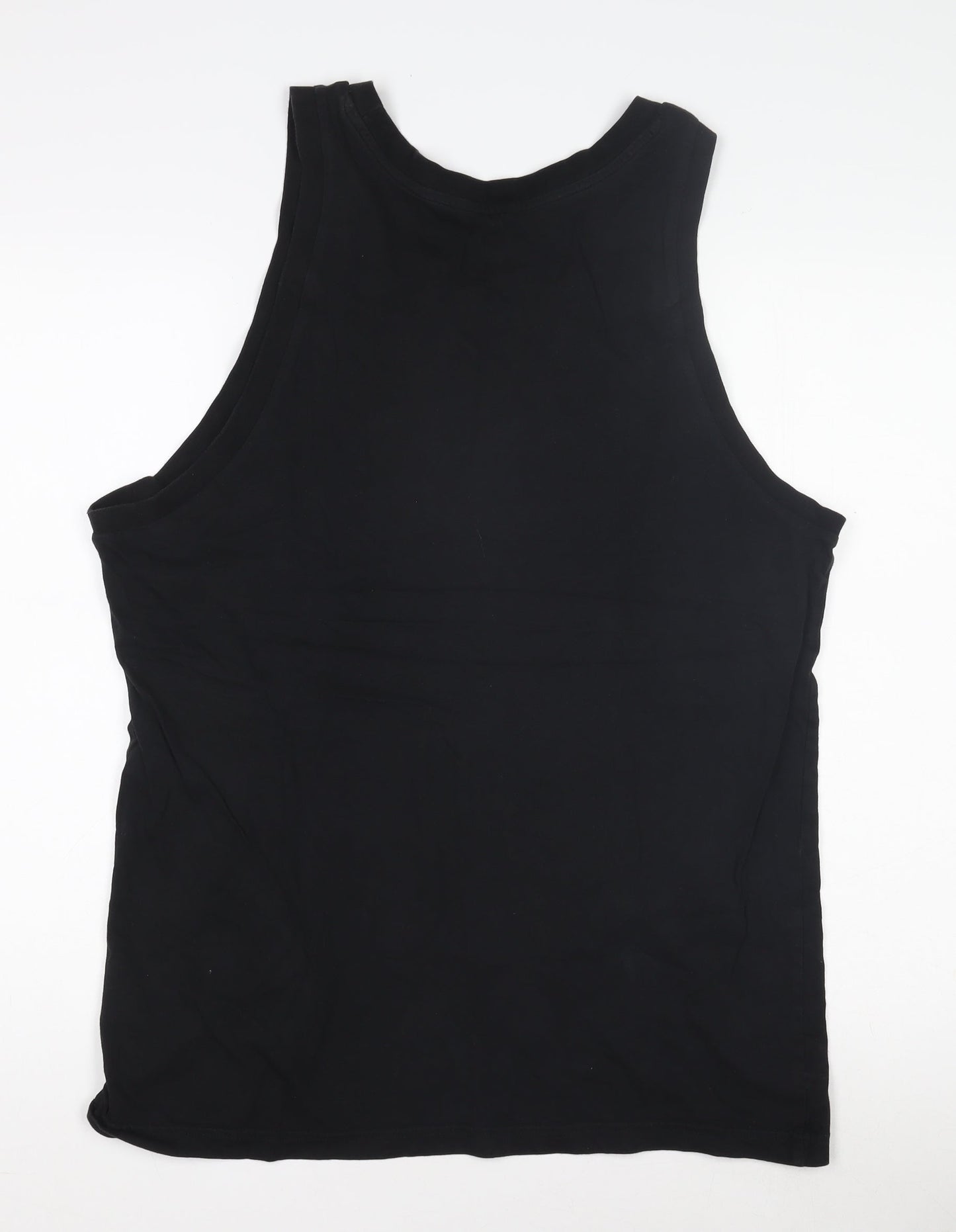 adidas Men's Black Cotton Tank Top L Gym Training