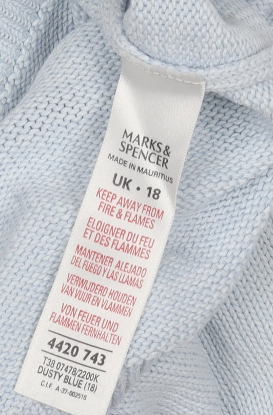 Marks and Spencer Women's Blue Pullover Jumper Size 18