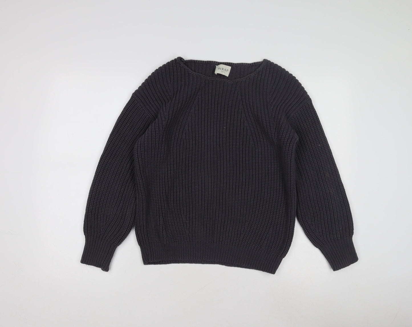 Wrap Women's Black Pullover Jumper, Size 18, Relaxed Fit