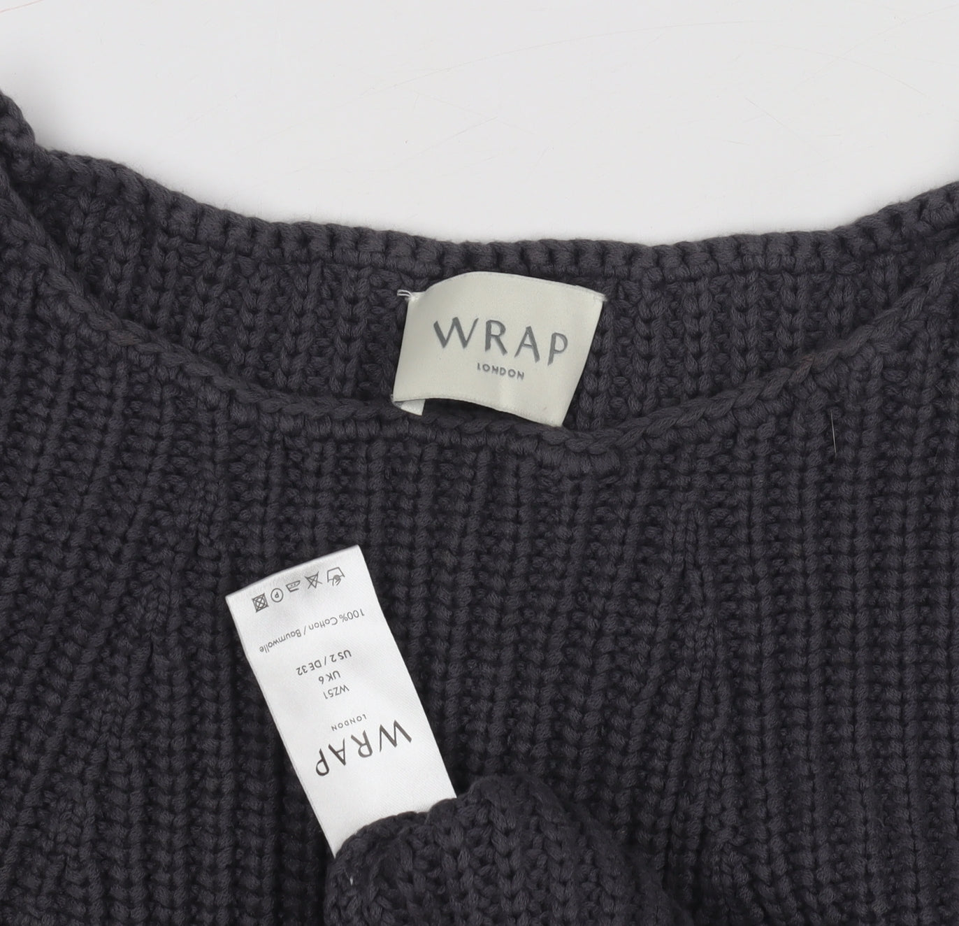 Wrap Women's Black Pullover Jumper, Size 18, Relaxed Fit