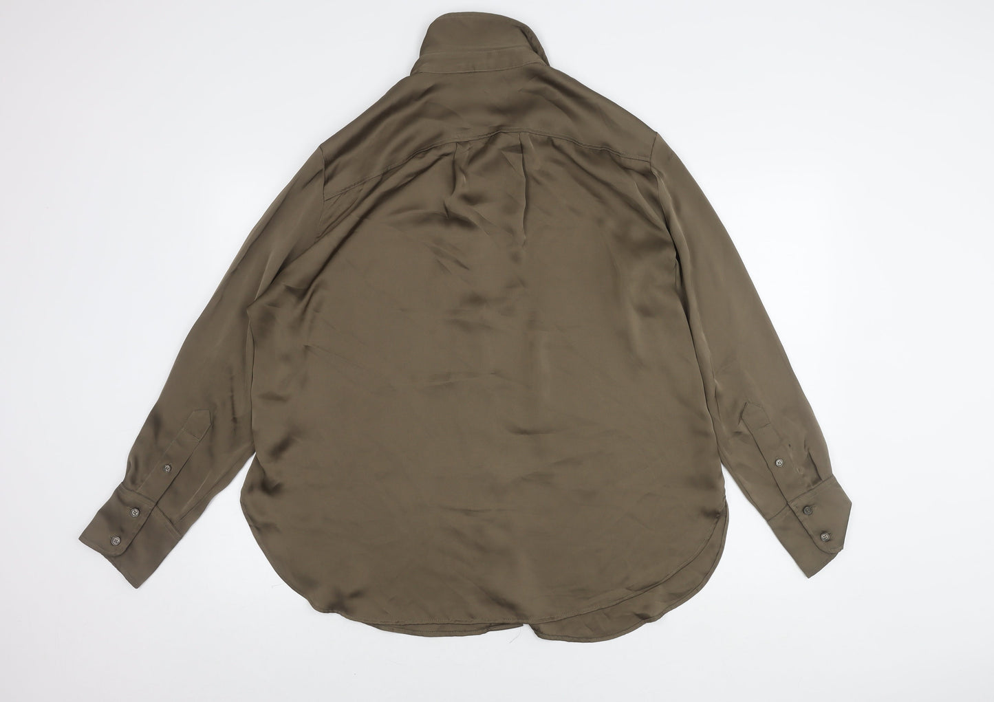 H&M Women’s Brown Button-Up Shirt Size 12