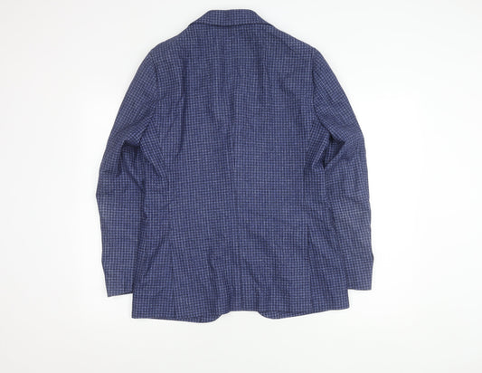 Vitale Barberis Canonico Men's Blue Check Blazer M