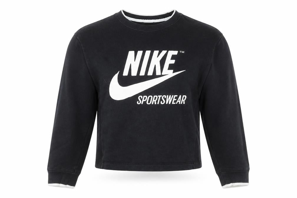 Womens UK XS Regular Nike Black Pullover Sweatshirt