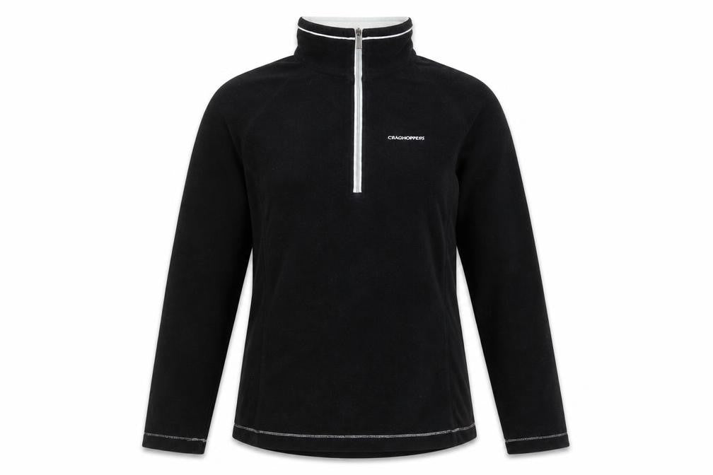 Womens UK 10 Regular Craghoppers Black Full Zip Sweatshirt