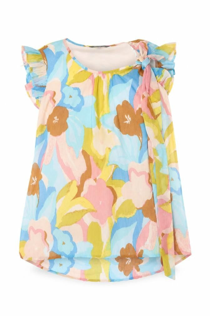 Front view of Bonmarché Women's Floral Multicoloured Sleeveless Top