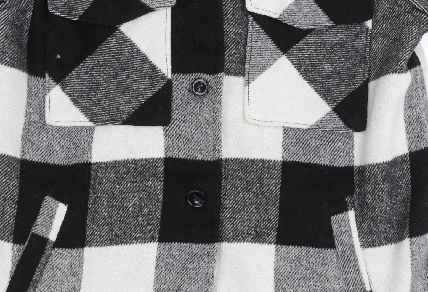 H&M Women's Black White Check Jacket Size S
