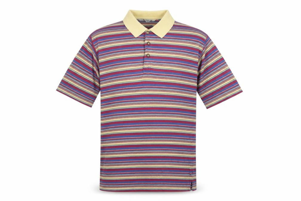 Berkertex Men's Multicoloured Striped XL Polo Shirt