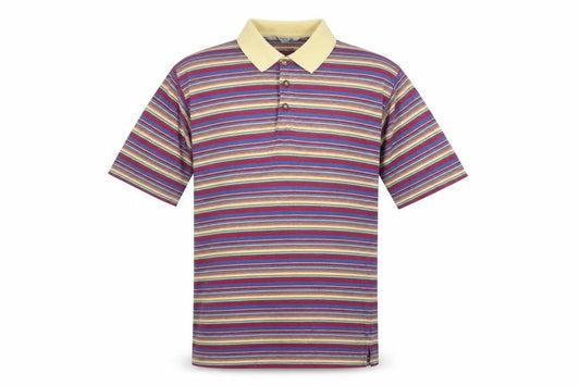 Berkertex Men's Multicoloured Striped XL Polo Shirt