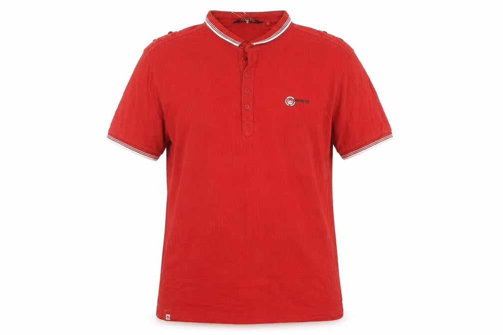 Duck and Cover Men's Red Polo Shirt L Cotton Logo