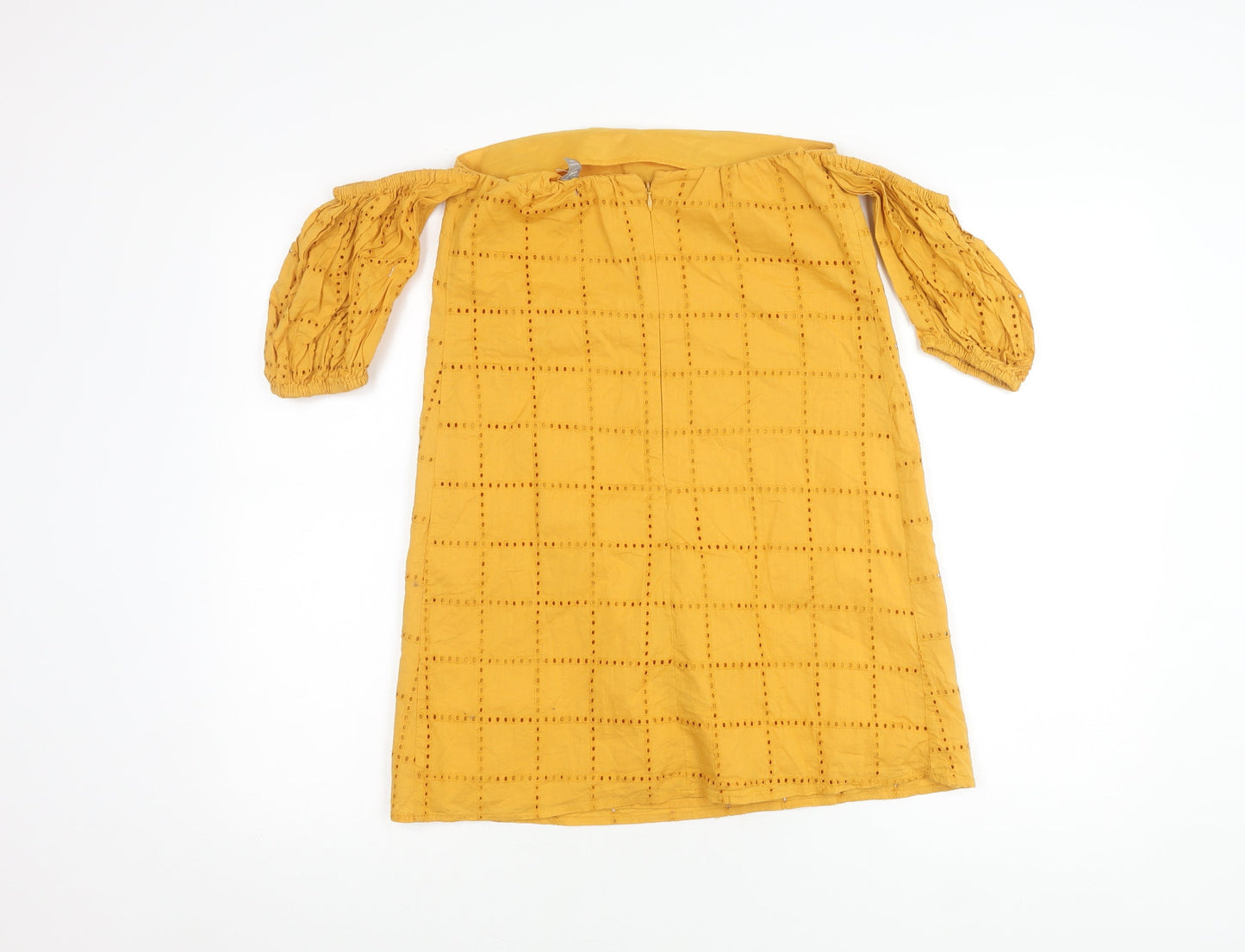 ASOS Women's Yellow Off Shoulder Dress Size 6