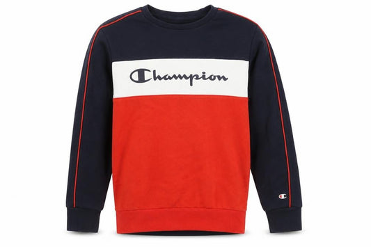 Front view of Champion boys’ multicoloured l pullover sweatshirt