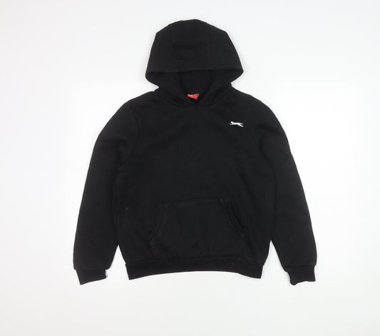 Slazenger Boys Black Pullover Hoodie - 13 Years, Sports Casual