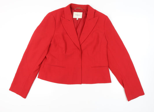 L.K. Bennett Women's Red Blazer Size 18 Formal Jacket