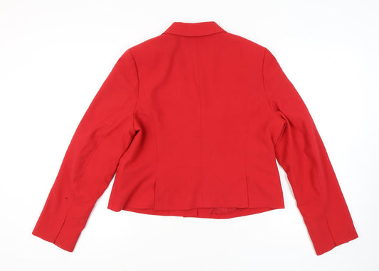 L.K. Bennett Women's Red Blazer Size 18 Formal Jacket