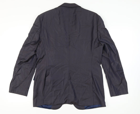 Sarar Men's Blue Suit Jacket, Size 42, Single-Breasted