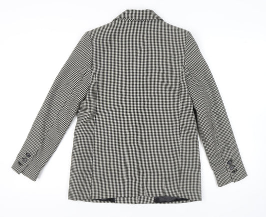 MNG Women's Black Houndstooth Blazer Size S