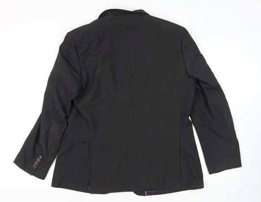 Fellini Men's Grey Blazer, 44R, Formal Regular Fit