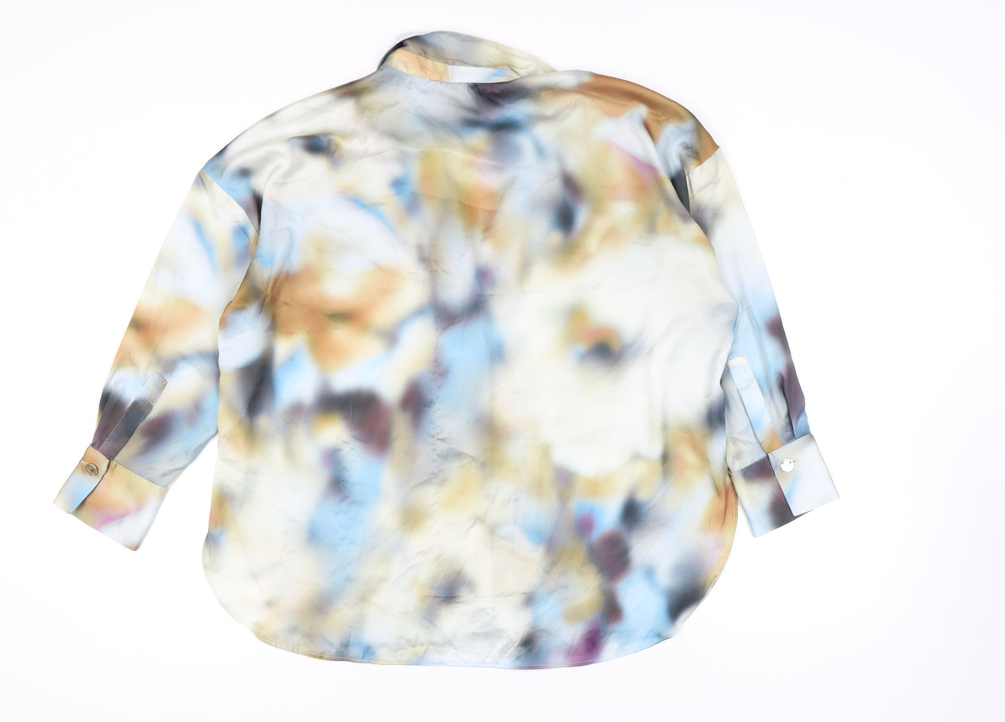 Zara Women's Multicoloured Button-Up Shirt, Size 14