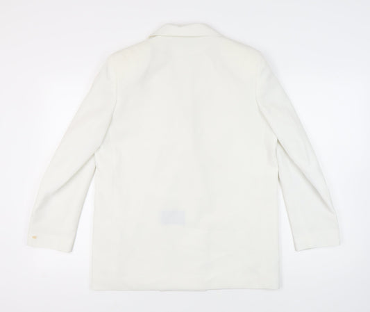 Alexon Women's White Double-Breasted Blazer Size 12