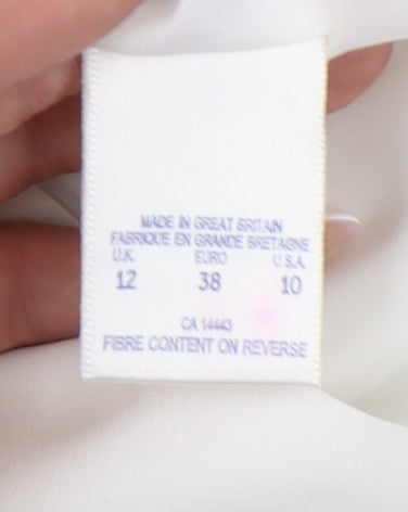 Alexon Women's White Double-Breasted Blazer Size 12