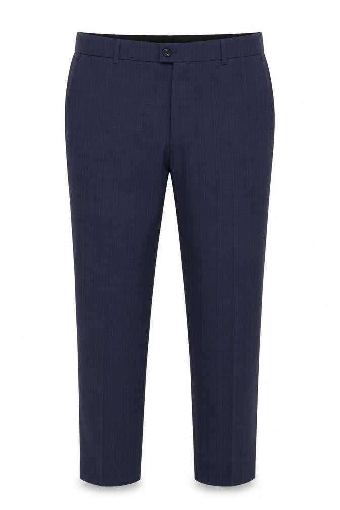 Jeff Banks Men's Blue Check Trousers 40 in