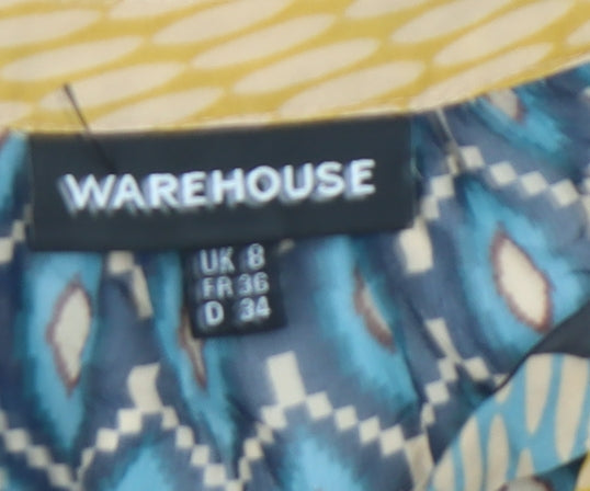 Warehouse Women's Multicoloured Geometric Blouse