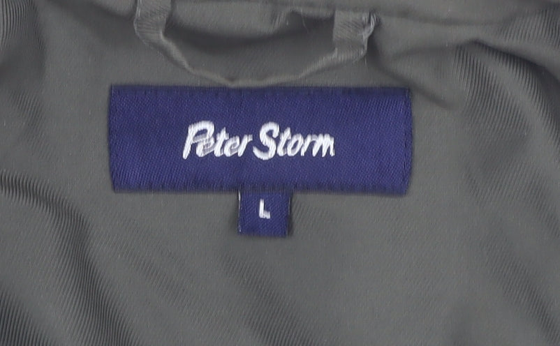 Peter Storm Men's Green Military Jacket L Waterproof