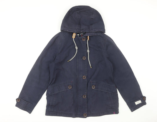 Joules Women's Blue Waterproof Rain Coat Size 12