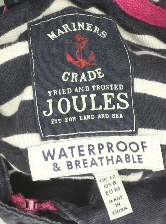 Joules Women's Blue Waterproof Rain Coat Size 12