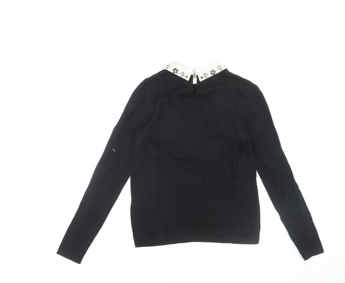 Warehouse Women's Black Collared Blouse, Size 10