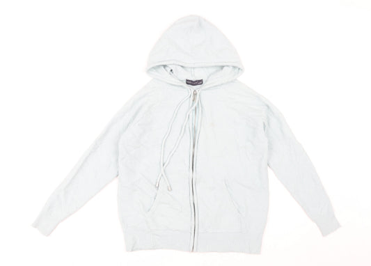 Marks & Spencer Women's Blue Hoodie, Size S, Full Zip