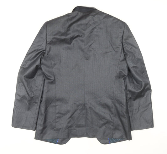 Stonebridge Collection Men's Grey Blazer, Size 40R, Business Jacket