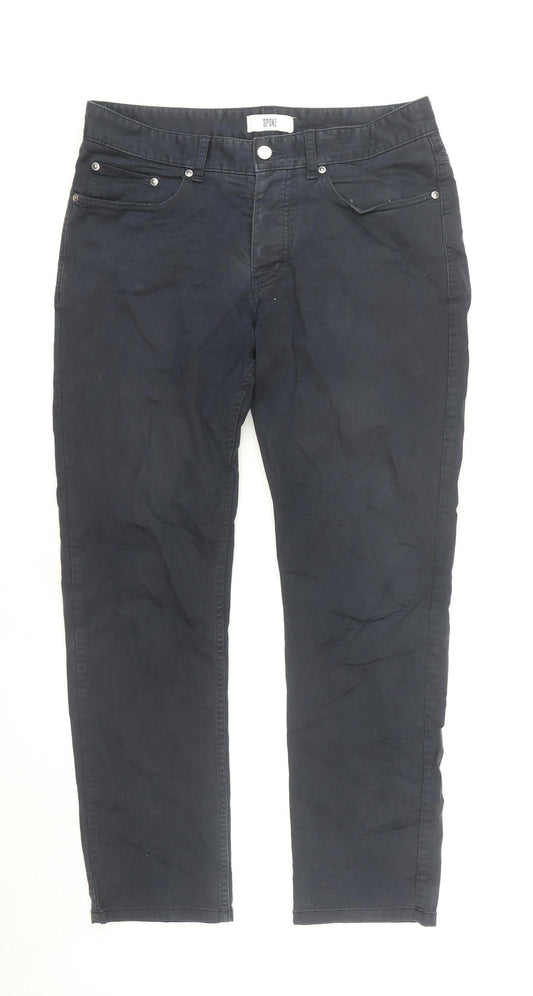 Spoke Women's Black Straight Trousers Size 32