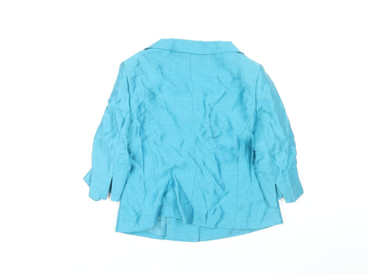 Minuet Women's Blue Blazer 14 Business Casual Buttoned