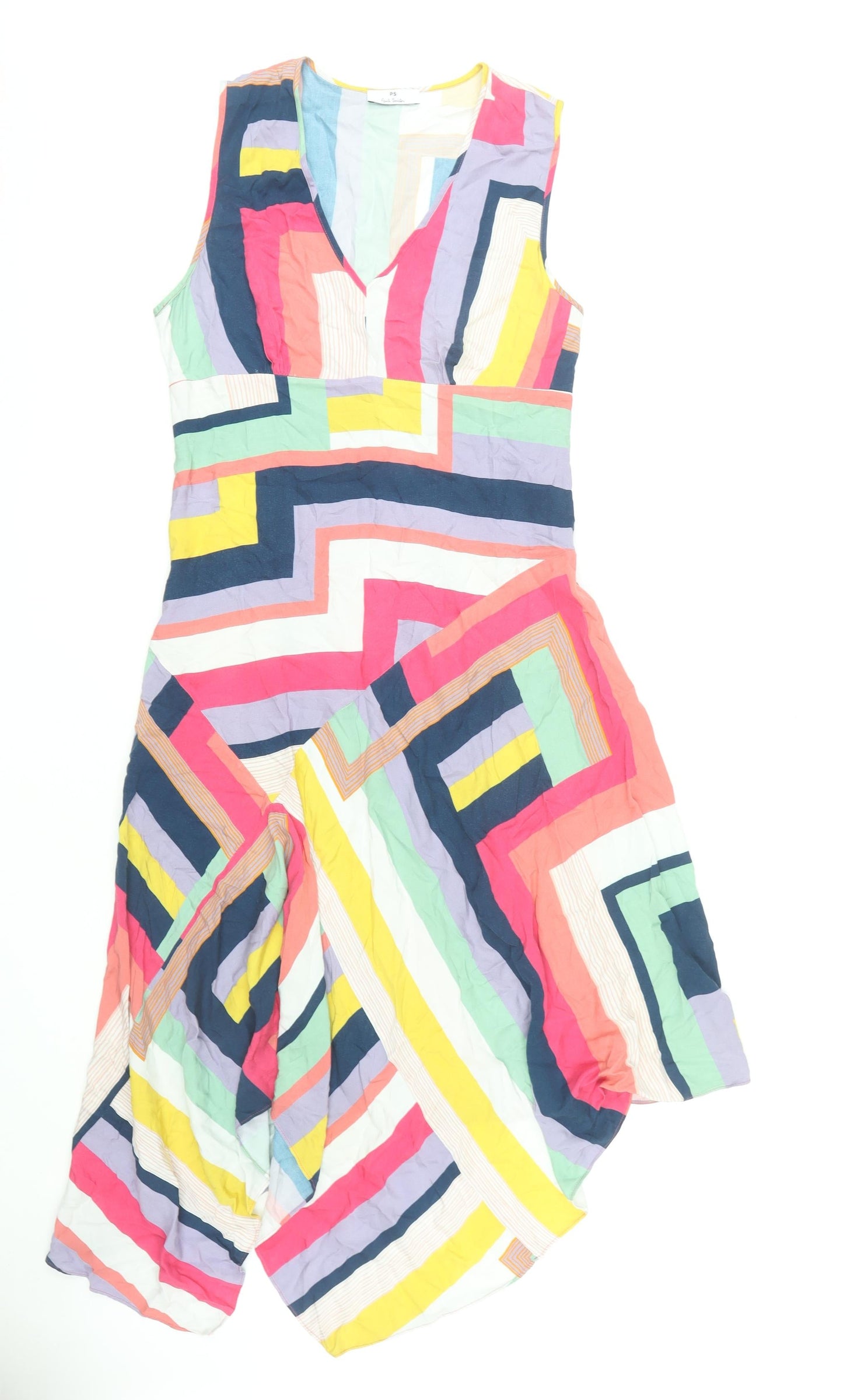 Paul Smith Womens Multicoloured Sleeveless Dress Size 16