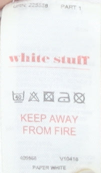 White Stuff Women's White Button-Up Shirt Size 10