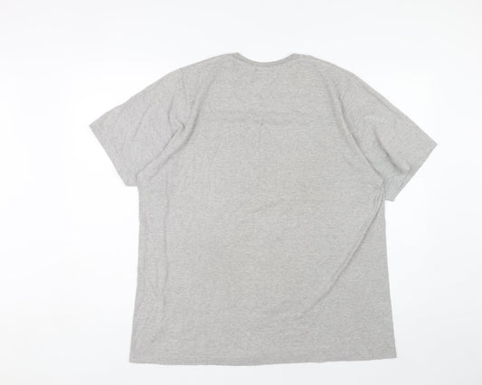 Adidas Men's Grey Logo T-Shirt L Sports Jersey