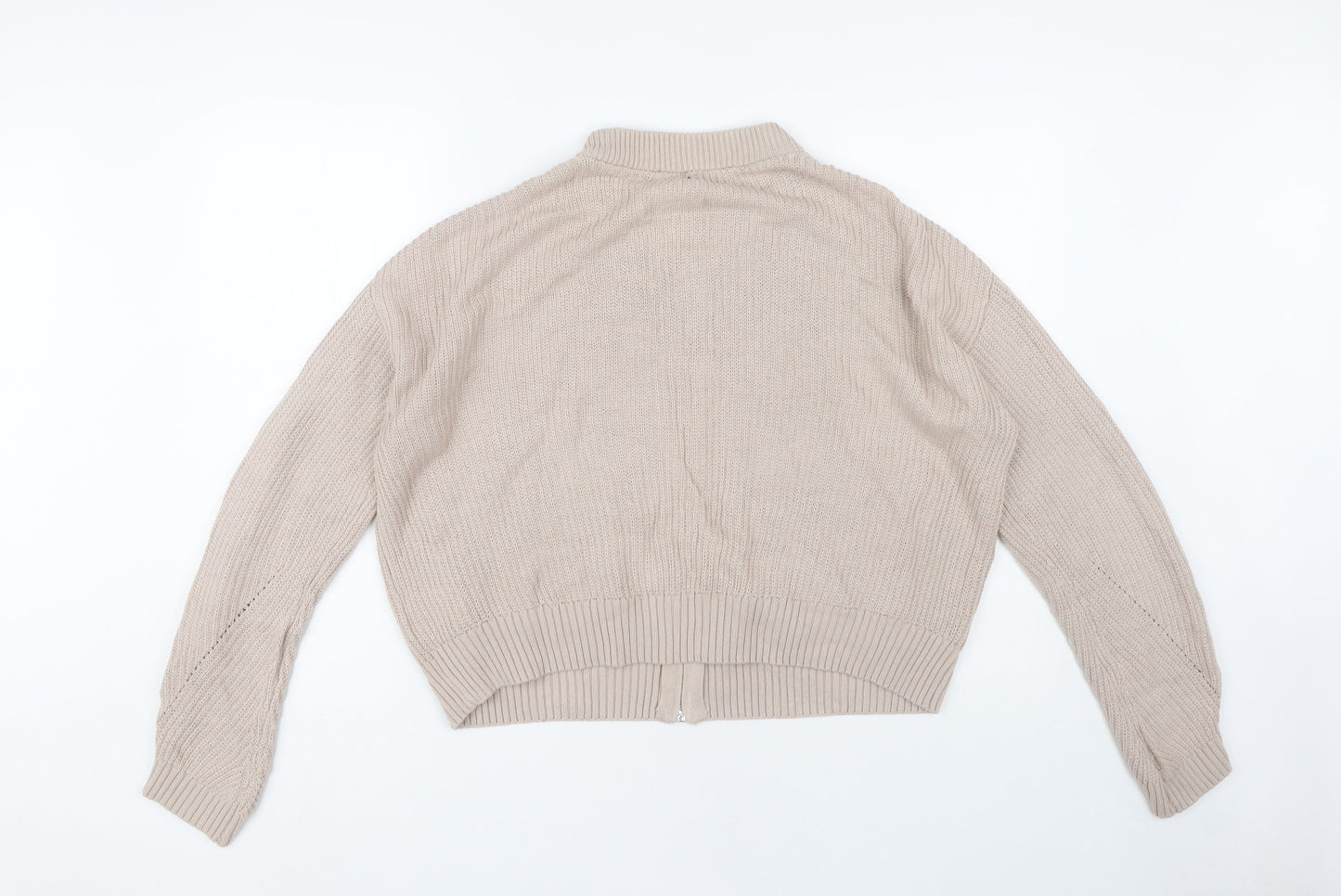 H&M Women's Beige Full Zip Jacket Size 14