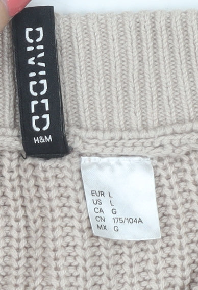 H&M Women's Beige Full Zip Jacket Size 14