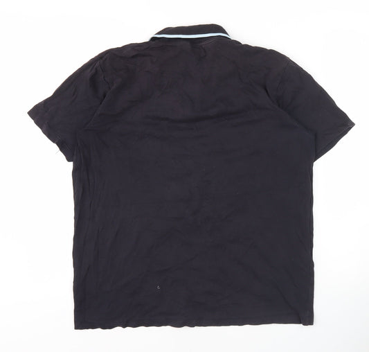 French Connection Men's Black Polo Shirt M