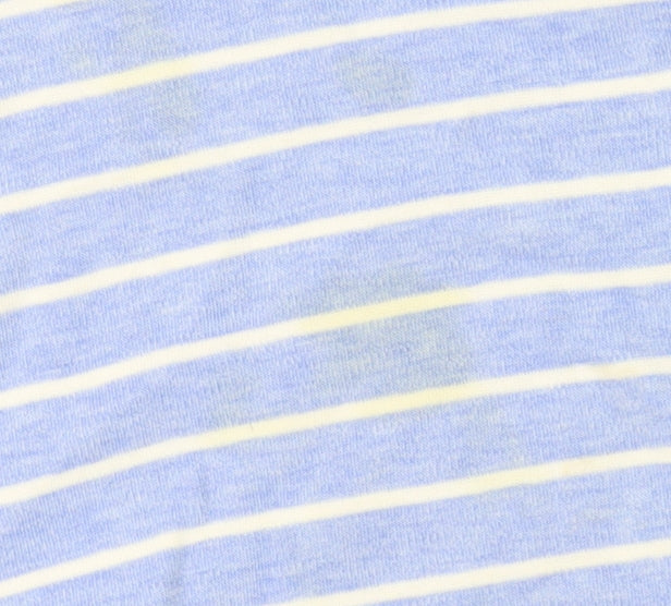 Women's Blue Striped Polo Shirt Size 14