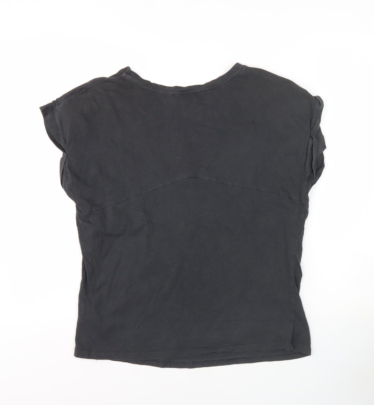 Mint Velvet Women’s Black Rhinestone T-Shirt, Size M