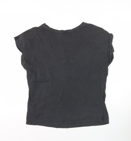 Mint Velvet Women’s Black Rhinestone T-Shirt, Size M